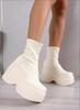 Style Sexy Elegant Chunky Platform Women Ankle Boots Big Size 43 Walking Comfy Woman Shoes Platform Shoes