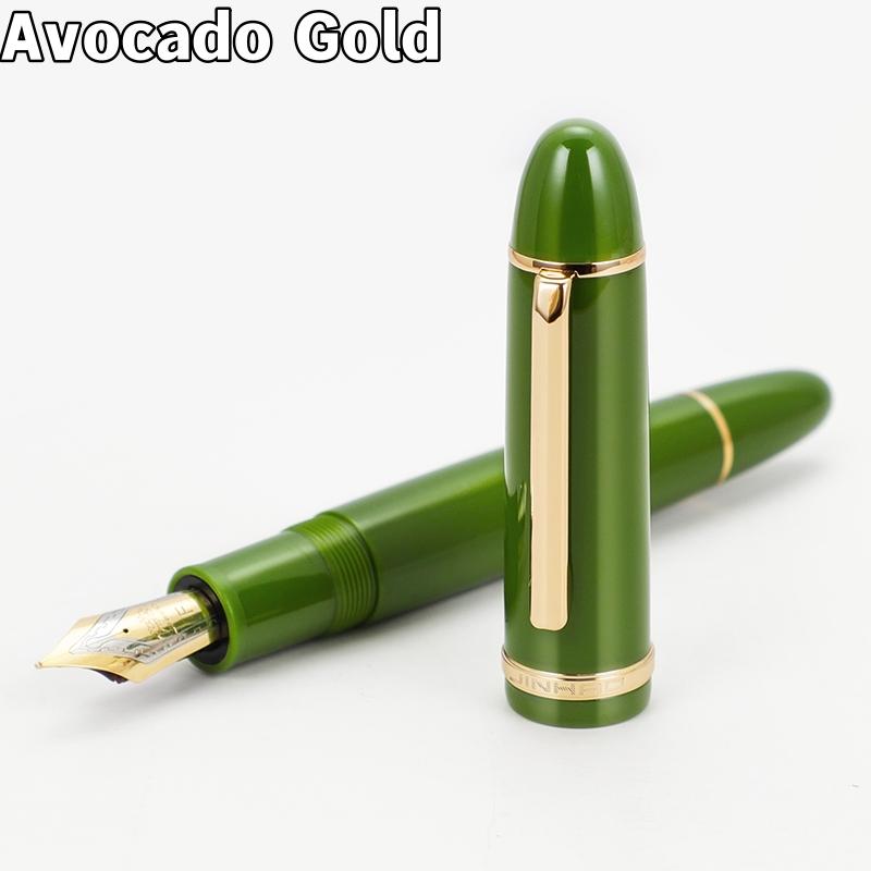 Jinhao X159 акриловая перьевая ручка золотого и серебряного цвета с зажимом Iraurita, тонкое перо для написания подписи