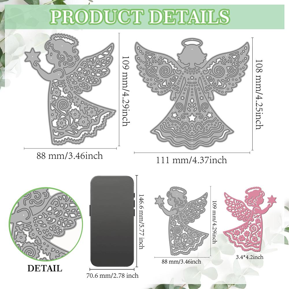 Flower Dress Theme Carbon Steel Cutting Dies Stencils for DIY Scrapbooking Photo Album Decorative Embossing Paper Card Angel & Fairy