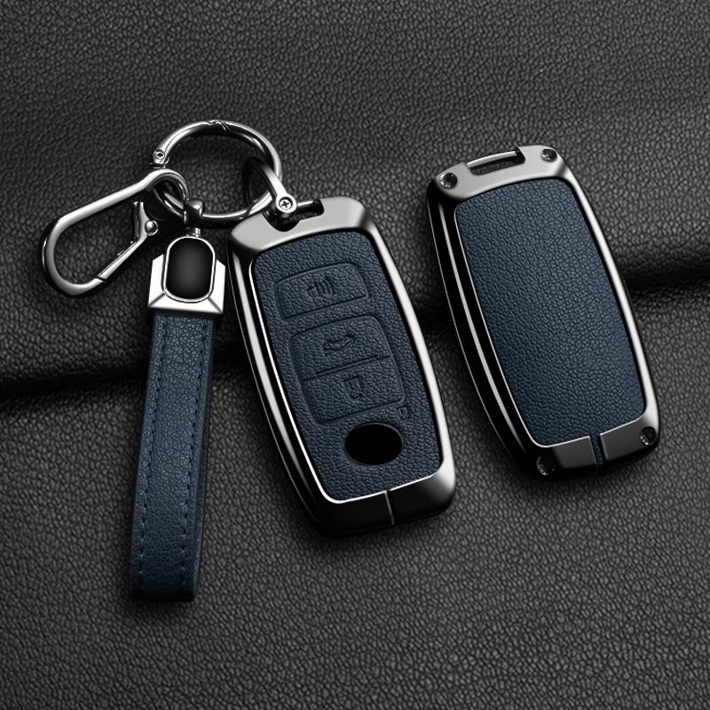 Zinc Alloy Leather for Toyota Yaris Ativ Raize Veloz Avanza Rush Perodua Daihatsu Malaysia Remote Key Case Cover Accessories
