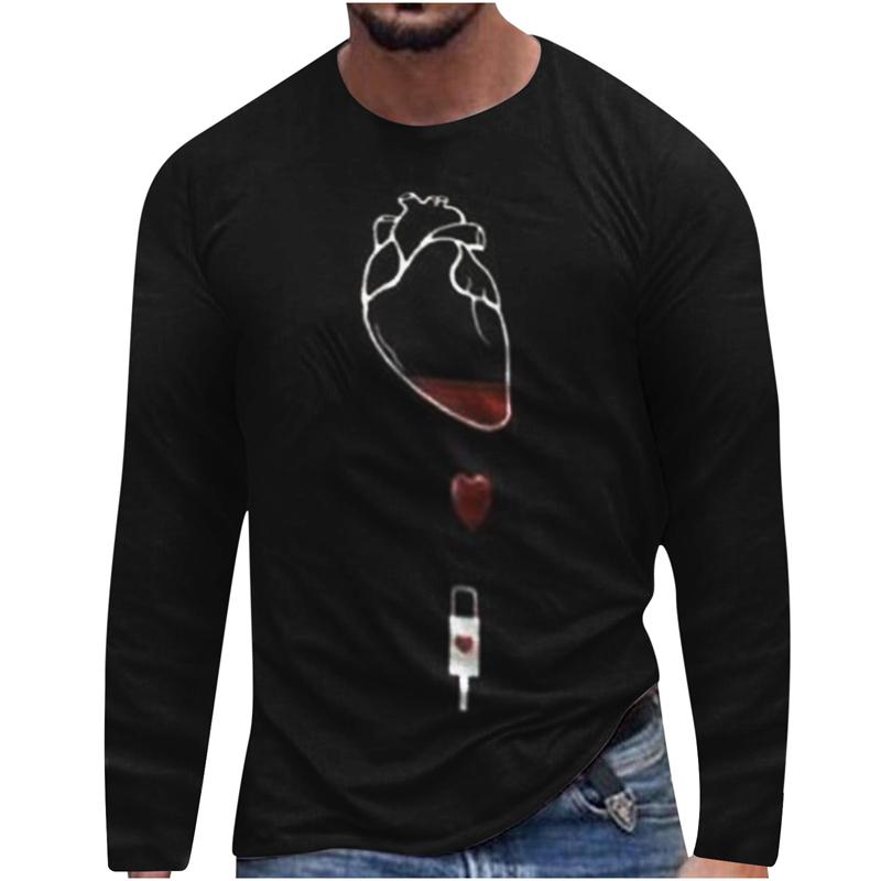 Harajuku 3D Men's Casual Long Sleeve T-shirt Flower 3D Printed Loose Summer Fashion Street Loose Oversized T Shirt Casual Loose