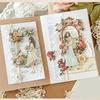 10Sheets Vintage Flower Embossed Collage Paper Vintage Frame Cutout Border for Craft Journal Decoration Valentine Card