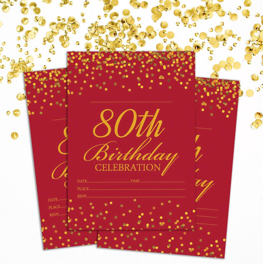 Darling Souvenir Red Birthday Invitation Card 28 шт. Заполните или напишите пустые приглашения для печати Принадлежности для вечеринок 5x7