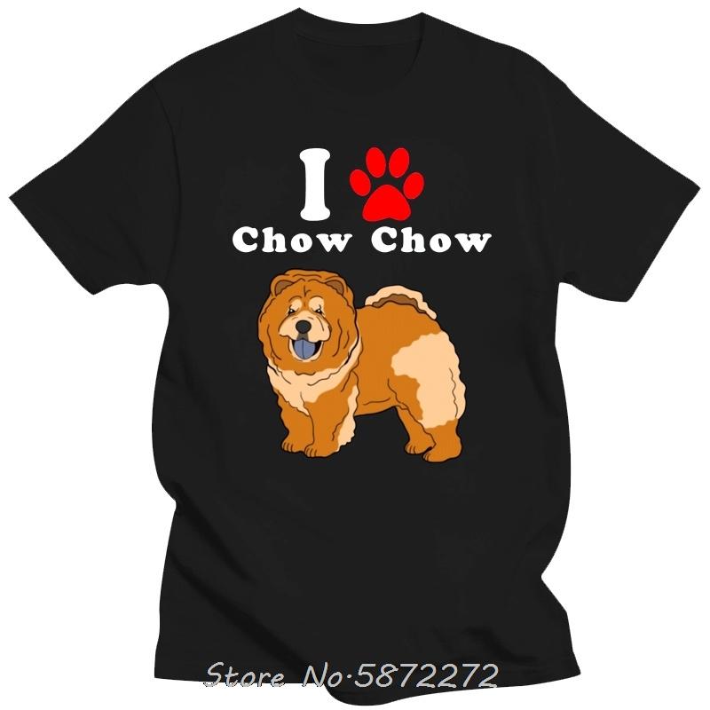 I Love My Chow Chow In The Year Of The Dog Adopt Rescue Dog Lover Save Abandoned Pet Unisex Tees Cotton Tshirt Mens Clothing