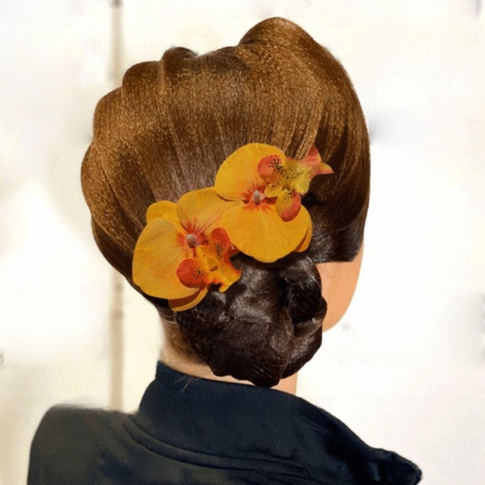 Flower Pattern Orchid Flower Hair Clip Large Size Headdress New Barrettes Ornament