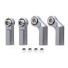 4Pcs RC Car Ball Joint for 110 Model Car M4 Metal CW Positive Thread 7.0 Tool 2 Curved 2 Straight