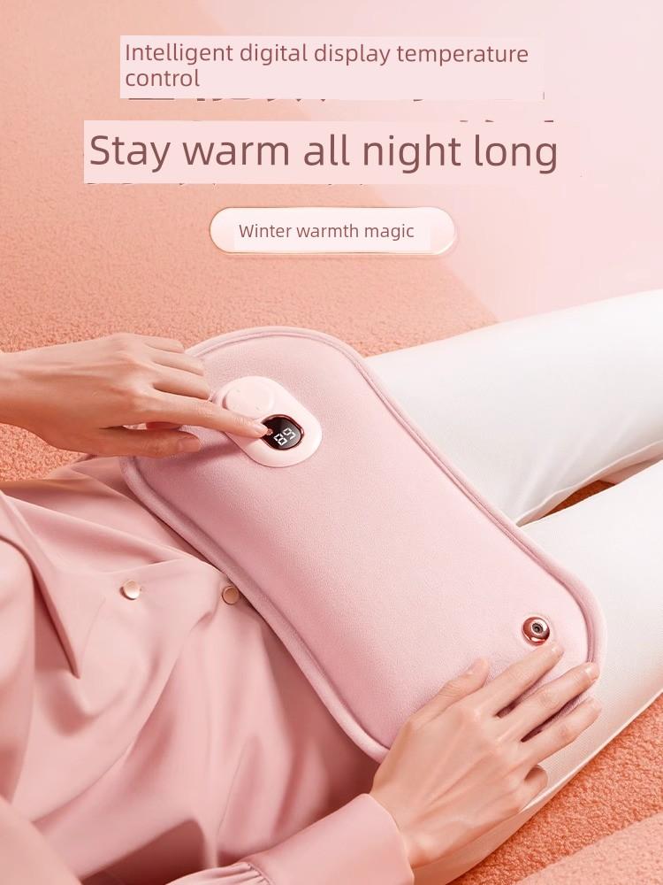 Electric Hot Water Bottle, Warm Water Bag, Hand Warmer, Rechargeable Water-Filled Heating Pad, Explosion-Proof, for Applying on the Stomach, Genuine
