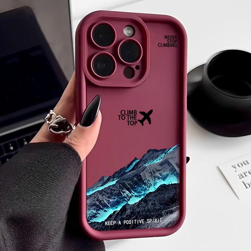 Чехол с узором «Горная вершина» для iPhone 15 16 14 Pro Max 15 16 Plus 11 12 13 Pro 16E XR Противоударный Мягкий ТПУ Чехол для телефона