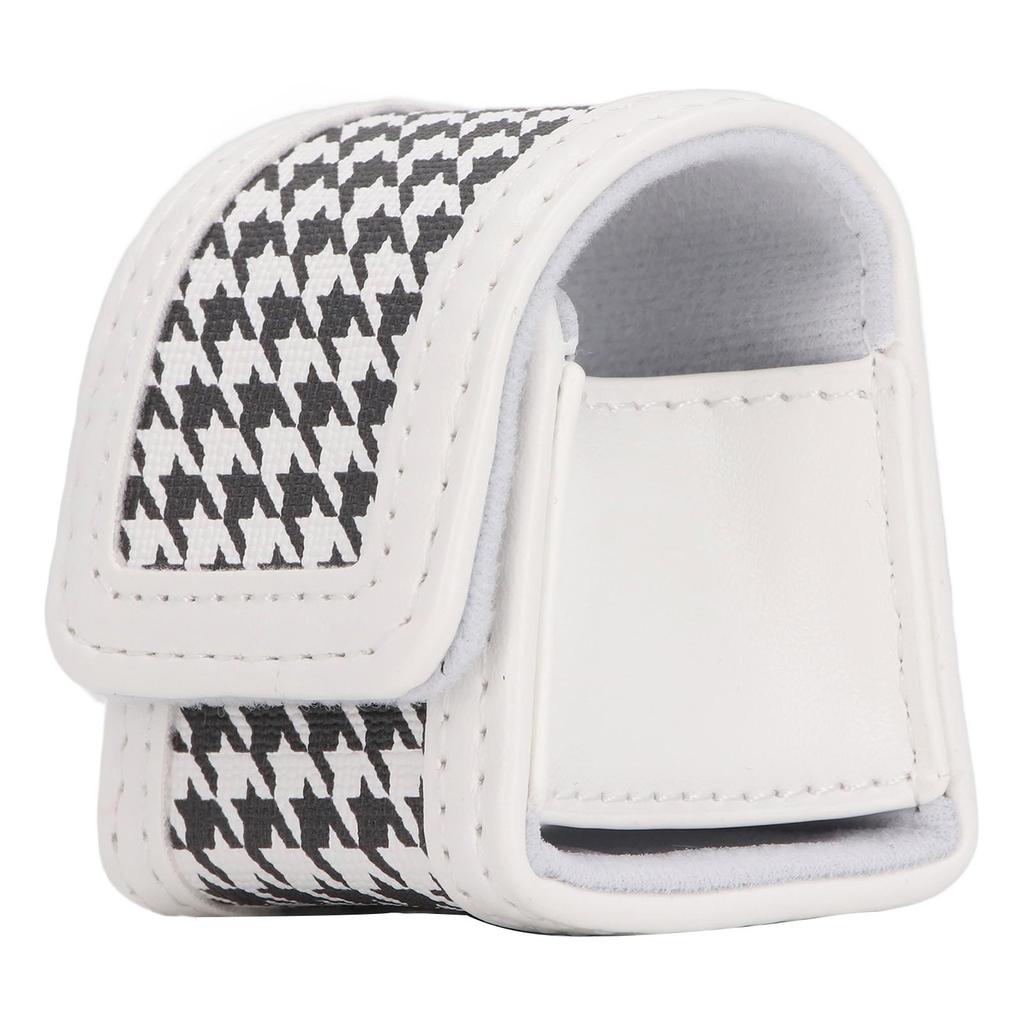 Instant Camera Bag Stylish Plaid Pattern PU Protective Carrying Case with Hand Strap for Instax PAL White