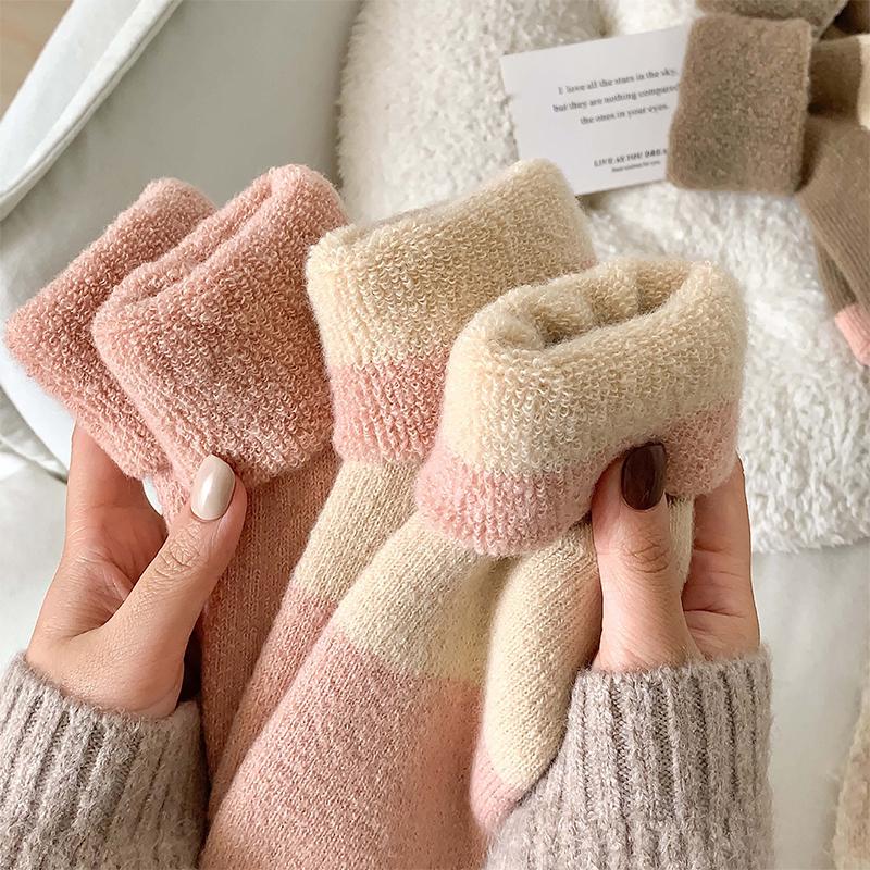 Women'S Socks Winter Warm Resistant Floor Sock Breathable Comfortable Soft Middle Sock Sleep Sox