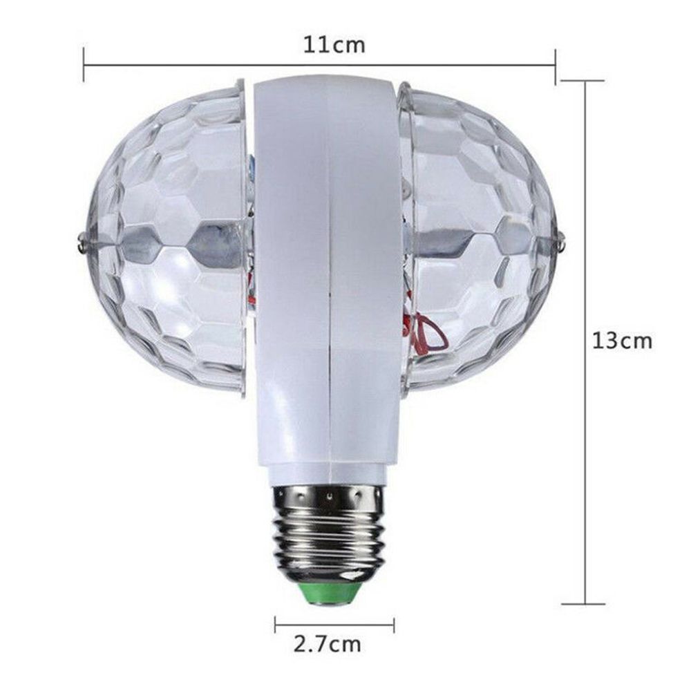 Hot Christmas Party 6W LED B22 E27 Crystal Ball Rotating Bulb Stage Light Bulb Disco Lamp