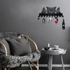 Три Buteerfly Black Art Metal Key Holder для настенного декора Декоративный крючок Органайзер Стойка для полотенец Сумка Одежда Ключи Для Дома
