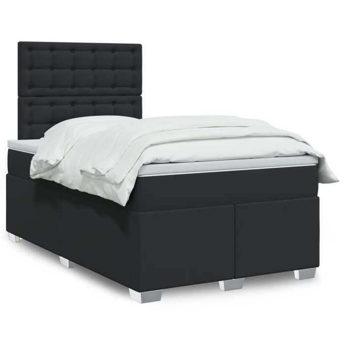 Maison Exclusive - Sommier à lattes de lit matelas Noir 120x200 cm Similicuir