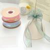 1 Roll 10 Yard Chiffon Ribbon Iridescent Valentine's Day Wedding Birthday Bouquet Gift Wrapping Sheer Organza Ribbon Birthday Party Ribbon Decoration