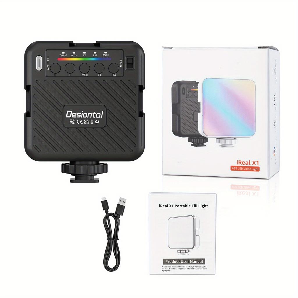 Уличный Портативный Мобильный Телефон Селфи Фотография Заполняющее Освещение Мини RGB Видеосвет Фотографическое Освещение Селфи Лампа Тройной Цвет