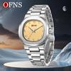 OFNS1583 Top Fashion Men's and Women's Watch Innovative Case Lightweight 80G Dual Dial Design Fashionable Quartz Watch