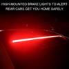 SEAMETAL Car LED 3rd Brake Light Rear Warning Turn Signal Strips Multifunction Tail Lamp Car Daytime Running Light Flexible 12v