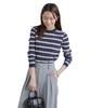 Nano Universe Random Rib Border Knit Top Be Paired with Other Medium Navy (Can Items)