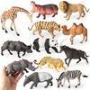 Oenux 4 шт. Фигурки диких животных Африканский лев Тапир индийский Верблюд Антилопа Зебра Модель Фигурки Обучающая игрушка Детский подарок