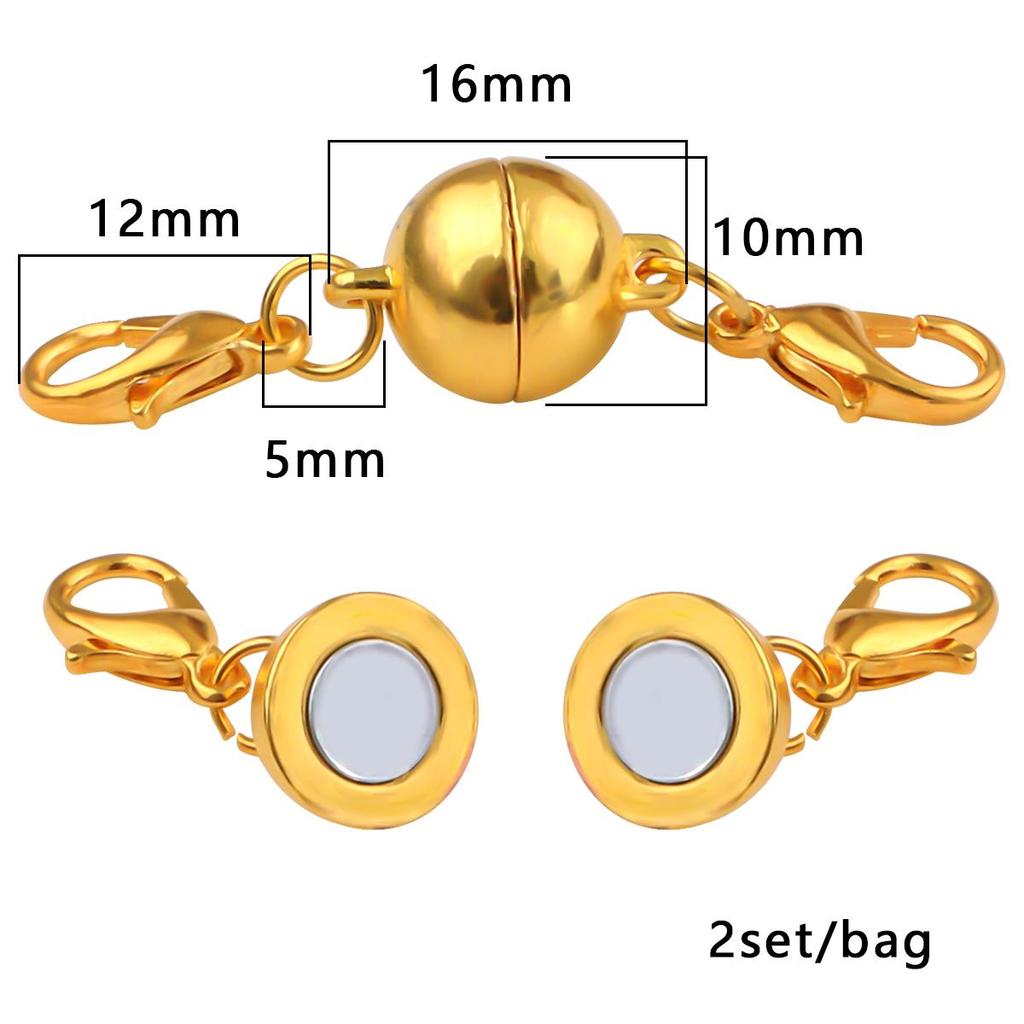 2/5 шт., аксессуары, магнитные застежки-лобстеры для ожерелья, браслета, крючки-шарики-лобстеры