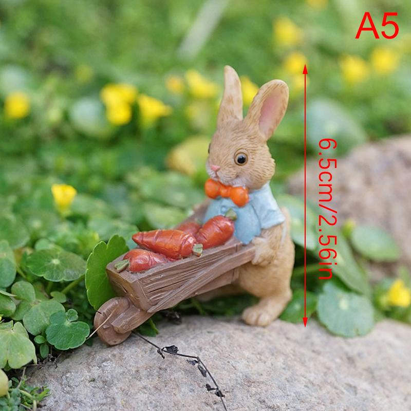 1Pc Mini Countryside Turtles Rabbits Hedgehog Statues Sculptures Yoga Figurine Living Room Home Fish Tank Decor Desk Ornaments