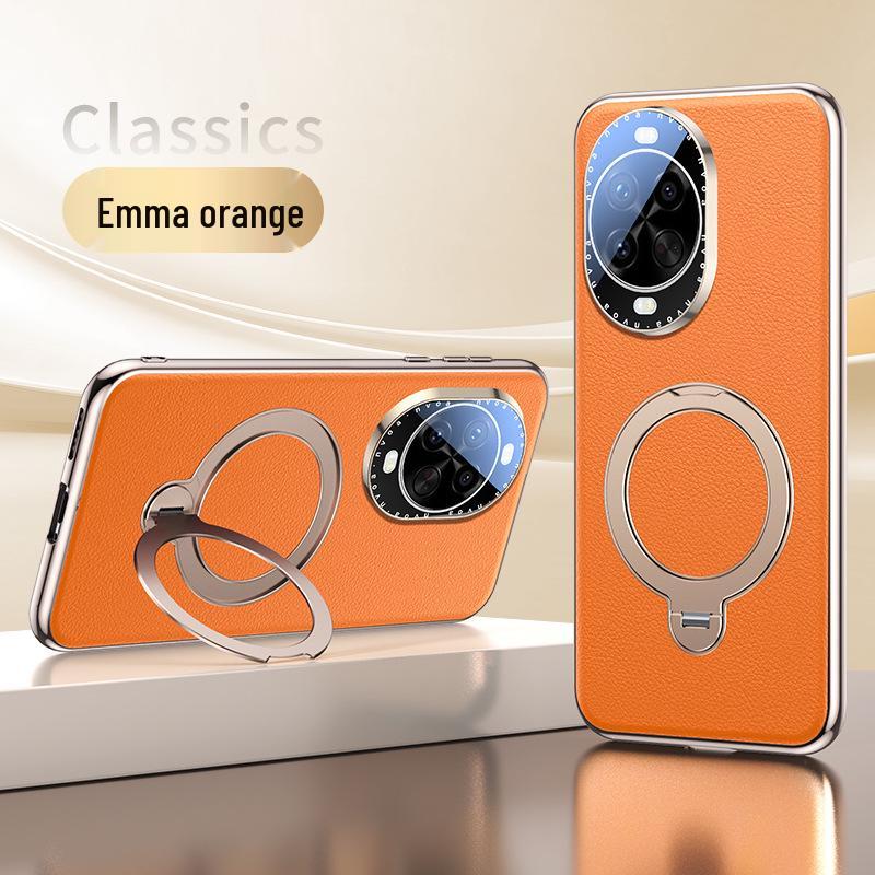 Кожаный противоударный чехол для телефона Huawei nova 14 Pro/Ultra с магнитной подставкой