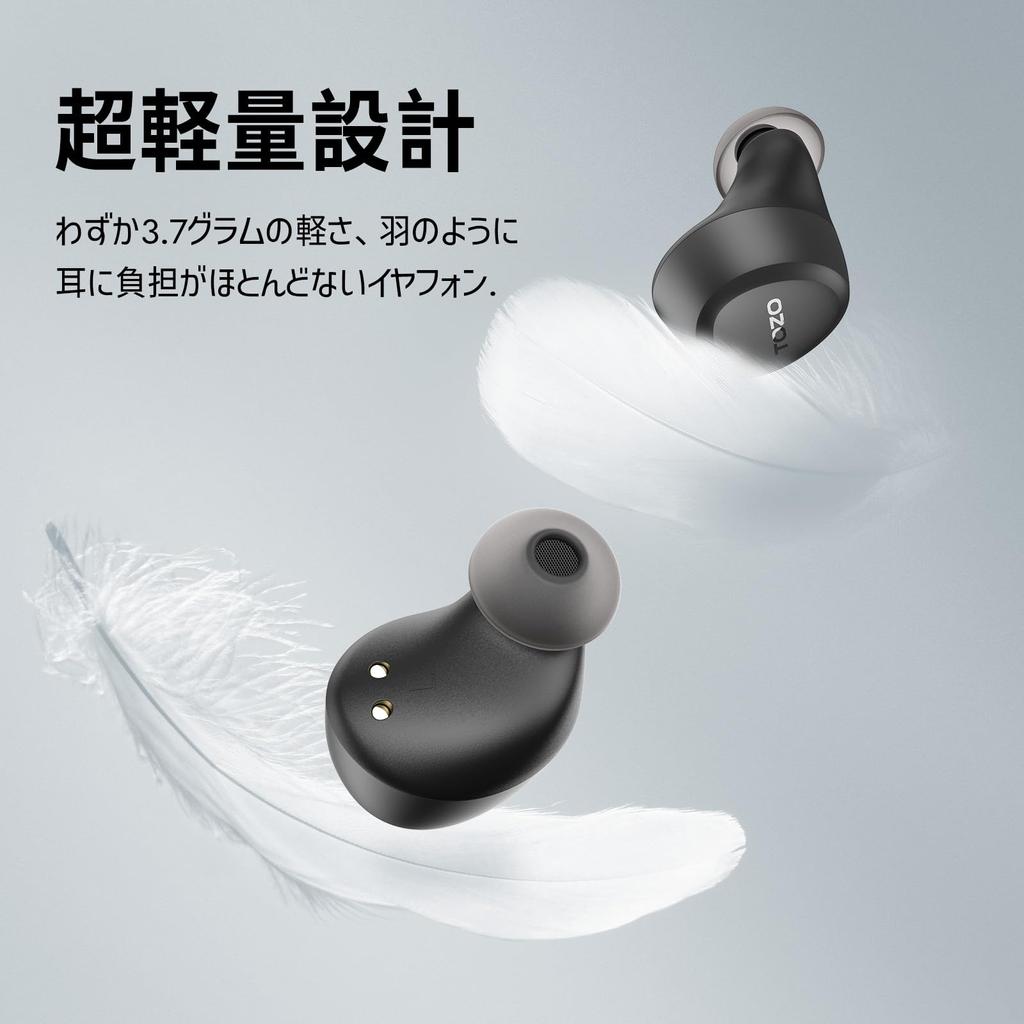 TOZO A1new Latest Design Hours Music Waterproof with Dedicated Custom EQ Mode Passive Noise Canceling Instant Connection Long Distance Connection Fast