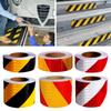 25m Black Yellow Reflective Tape Sticker Self-adhesive Truck Car Safety Warning Reflective Tape Film Road Marking Tape
