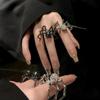 New Fashion Shining Spider Punk Ring Trendy Adjustable Opening Rings Girl Exquisite Open Finger Ring Women Wedding Party Jewelry