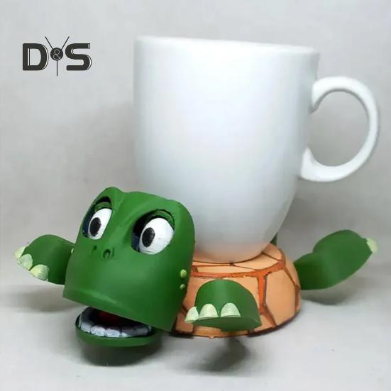 Подставка под стакан в форме черепахи, напечатанная на 3D-принтере, подставка под стакан в форме черепахи, кухонный декор, дробленые подставки под напитки, защищают стол от влаги и пятен