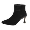 Pointed Toe Women Ankle Boots High Heels Suede Shoes Designer Sexy Chelsea Boots  Trend Winter Fashion Pumps Botas De Mujer