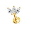 136 Titanium Piercing Labret Flatback Gaby Threadless Cartilage Earring Lip Ring Jewelry 16G ASTM F136