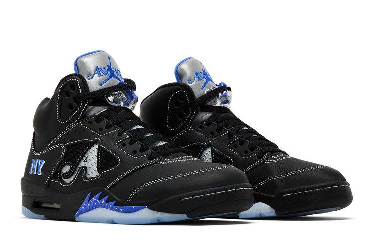 Men's Sneakers Nike Jordan 5 Retro Awake NY Black Black/Racer Blue-Metallic Silver-White-Clear