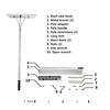 Snow Roof Rake Adjustable Length Snow Rake for House Roof Aluminum Snow Removal Rake with Wheel Easy Removal Ice Debris