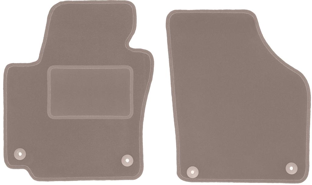 Beige front floor mats for: Volkswagen Golf Plus minivan (2005-2014)