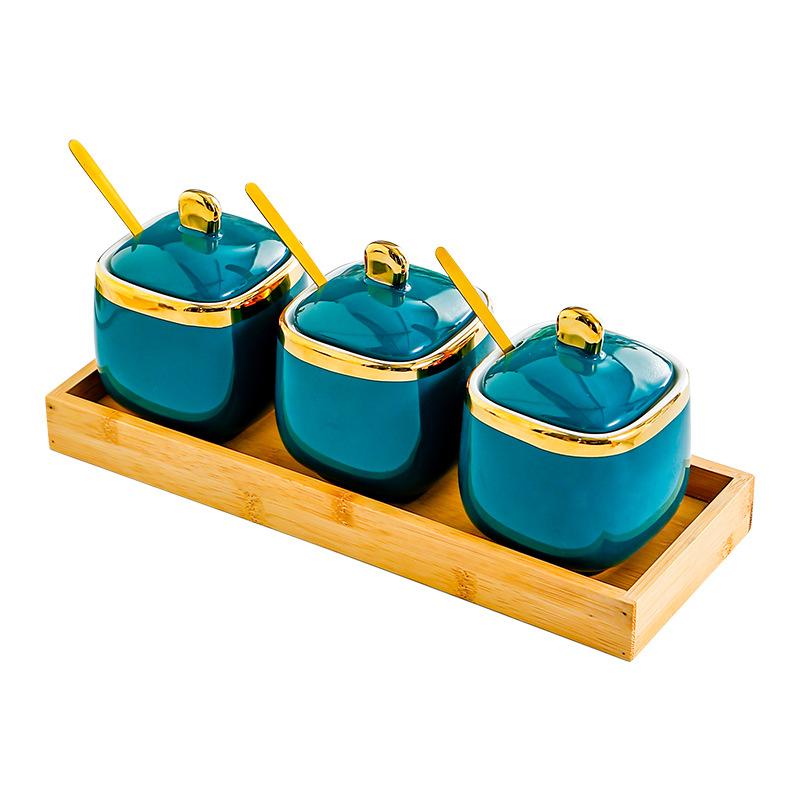 Соль глутамат натрия приправа банка приправа коробка керамика высококлассные кухонные принадлежности бытовая банка для чили-масла комбинированный набор