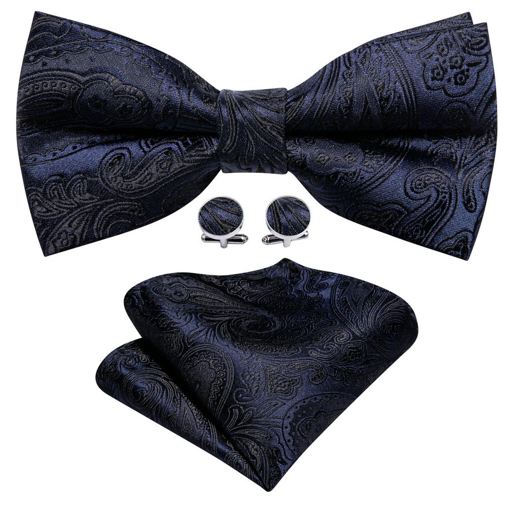 9 цветов галстук для мужчин тканый атласный галстук-бабочка с цветочным принтом карманный квадратный комплект запонок официальная свадьба