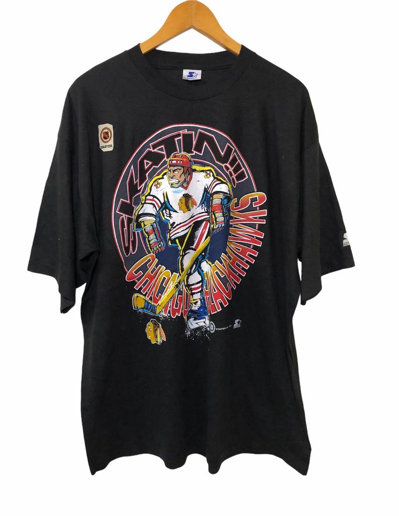 Vintage 90s Deadstock The Chicago Blackhawks NFL Ice Hockey T Shirt XL Size