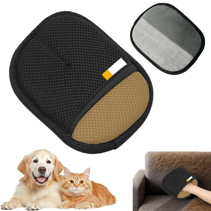 Pet Hair Removal Tool Reusable Static Removal Gloves Double-Sided Grooming Gloves For Pets Removes Pet Furs Hair For Carpets