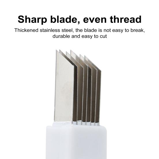 1/2/3 шт. резак для лука с защитным ограждением, измельчитель зеленого лука из нержавеющей стали, нескользящая ручка, 7 лезвий, кухонные инструменты