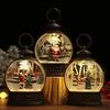 New Christmas Snow Globe Lantern Battery Operated Lighted Lantern Light for Christmas Home Decoration Santa Snowman Boy