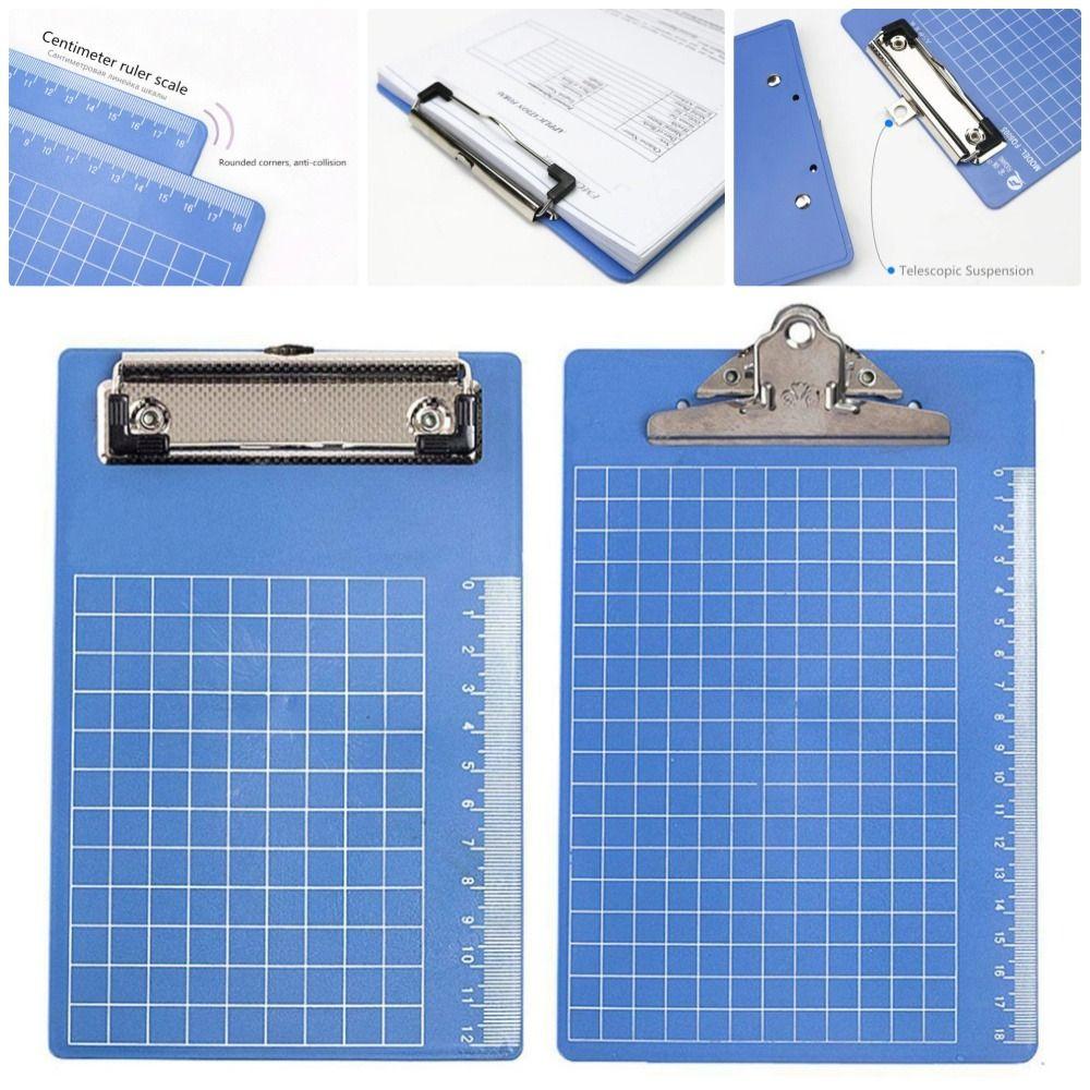 1Pcs Blue Writing Pad Board A4/A5/A6 Menu Bill Folder New Clip File Organize Paper Ticket Storage