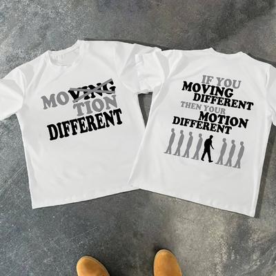 Американская футболка Y2K для мужчин с принтом Moving You Different, лето, новая ретро мода, мужская и женская уличная одежда