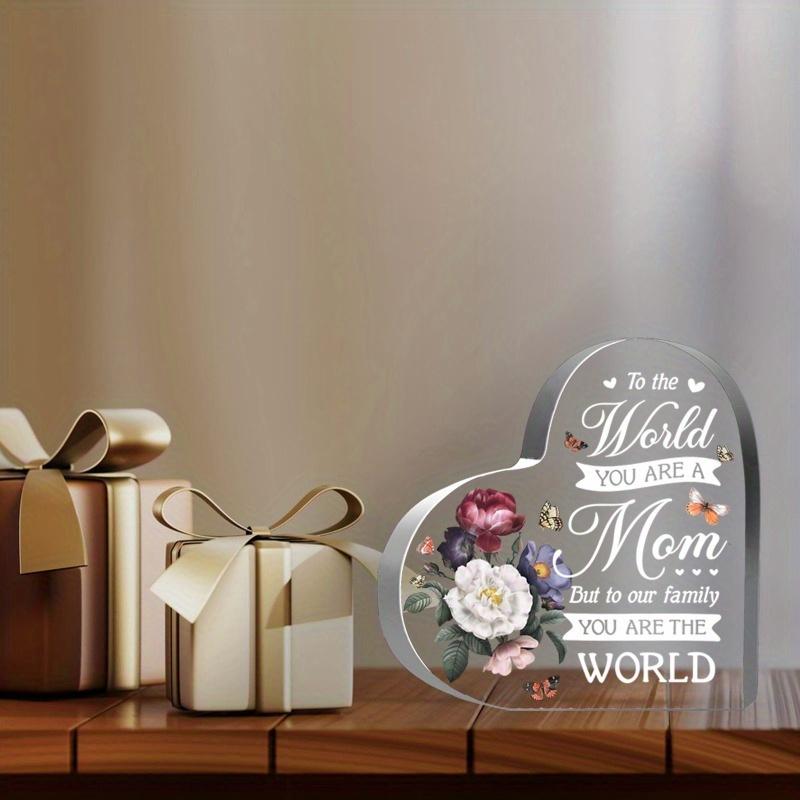 Delicate Heart Acrylic Gift - Versatile Present for Stepmother & Mother-in-Law with Photography Utility