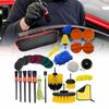36Pcs Drill Brush Set Car Washing Brush for Auto Interior Exterior Cleaning Air Vent Brush Detailing Gloves Kit