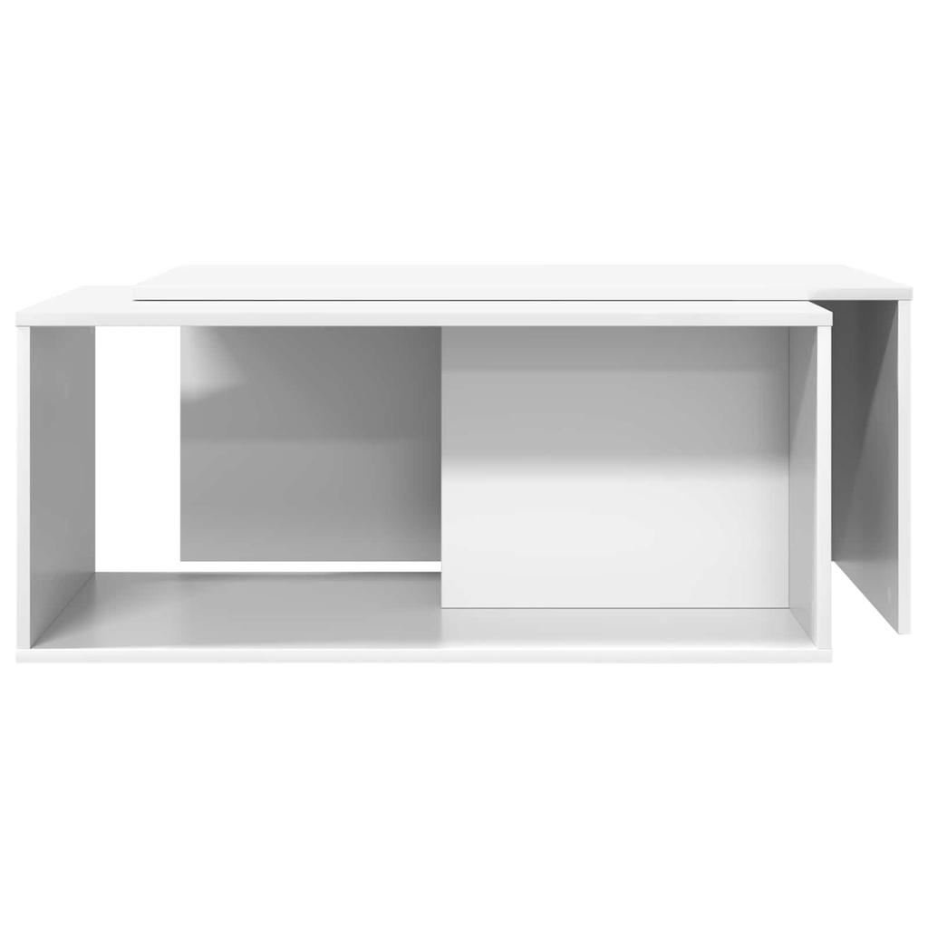 Coffee Table Set 2 pcs White Particleboard