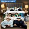 K-pop music group 3pcs K-pop music group Bedding set,Ideal for Bedroom, Dormitory,Including Duvet Cover And 2pcs Pillowcases,Fan gifts