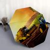 1pc Combine Harvester Tractor Themed High-quality Umbrella,Automatic Opening and Closing Umbrella,Multi-functional Umbrella G0811306