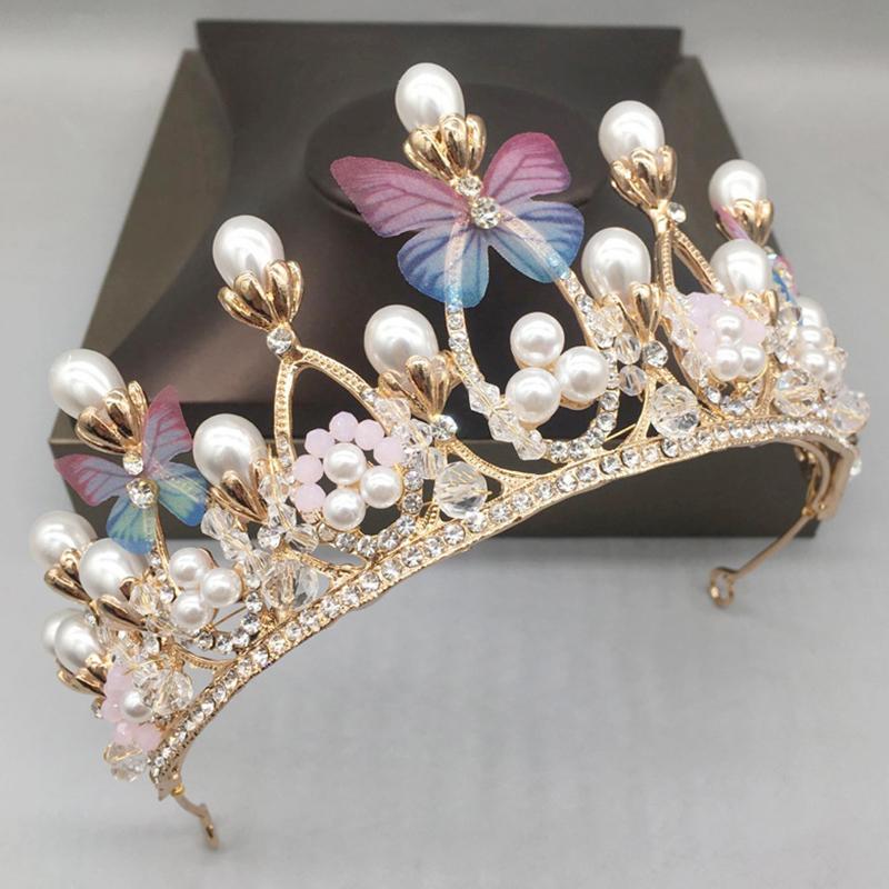 Роскошные розовые хрустальные свадебные короны, королевские диадемы королевы, повязки на голову для девочек, свадебный головной убор для выпускного вечера, диадема для невесты, украшения для волос, аксессуары