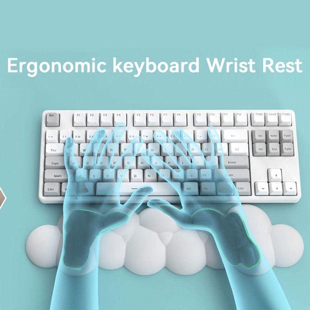 Soft Keyboard Mouse Pad Non-Slip Memory Foam Cloud Shape Wrist Support